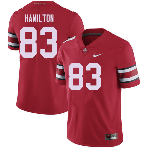 Men #83 Cormontae Hamilton Ohio State Buckeyes College Football Jerseys Sale-Red